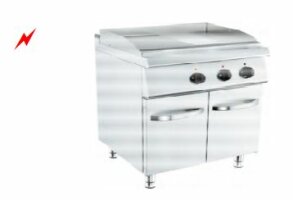 Barossi Elektro-Grillplatte gerillt verchromt 7,2 kW 400V...