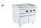 Barossi Elektro-Grillplatte glatt gerillt verchromt mit Unterbau geschlossen 7,2 kW 400V 800x730x900mm