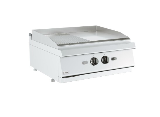 Gas-Grillplatte glatt gerillt Tischgerät 13 kW