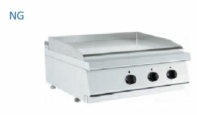 Barossi Gas-Grillplatte glatt verchromt Tischgerät 13 kW 800x730x300mm