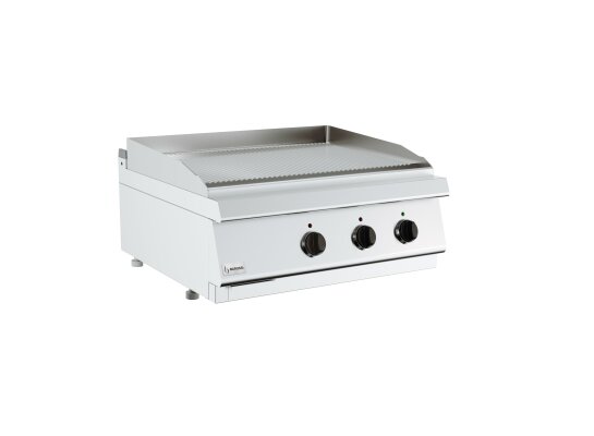 Barossi Gas-Grillplatte gerillt verchromt Tischgerät 13 kW