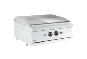 Barossi Gas-Grillplatte glatt gerillt Tischgerät 13...