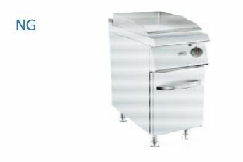 Barossi Gas-Grillplatte glatt mit Unterschrank geschlossen 6,5 kW 400x730x900mm