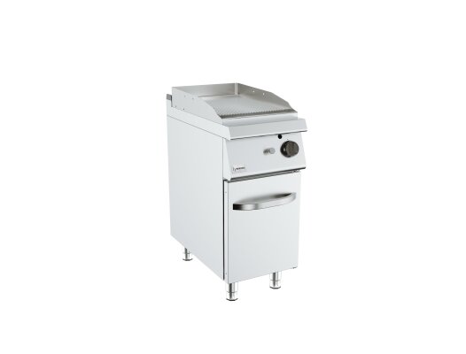 Barossi Gas-Grillplatte gerillt mit Unterschrank geschlossen 6,5 kW 400x730x900mm