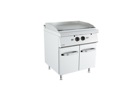 Gas-Grillplatte glatt mit Unterschrank geschlossen 13 kW