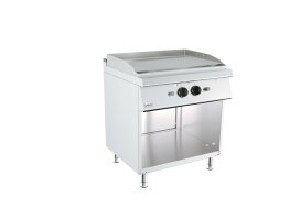 Gas-Grillplatte gerillt mit Unterbau offen 13 kW