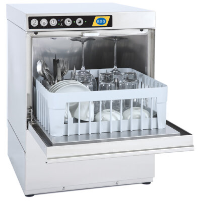 GGG Gläserspülmaschine mit Reinigerdosierpumpe Korb: 40x40 cm 480x515x688 mm Refurbished