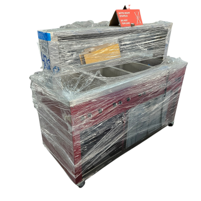 B.PRO Warmbuffet  4 x GN1/1 max Tiefe: 200 mm Farbe Merlotrot mit beheizbarem Unterbau B-Ware