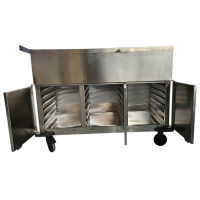 B.PRO Speisenausgabewagen Edelstahl 3 Einzelbecken für 3x GN 1/1-200 beheizbar (+30°C bis +95°C) Schrankräume beheizbar (+30°C bis +90°C) B-Ware