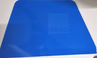 Teigabstecher Teigschaber Spachtel Kunststoff Blau mit...