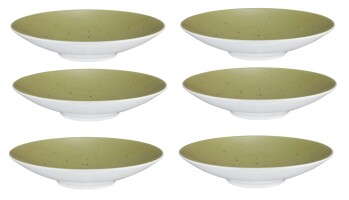 6 x Coupschale Tiefe Schüssel Oliv 26cm COUNTRY LIFE...