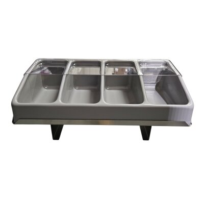 Besteckaufsatz 4 Behälter mit Grundplatte für CCE53/53 und CCE 54/38 525x455x365mm