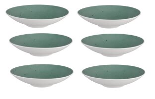 6 x Coupschale Pastabowl Dessertschale Petrol 23cm COUNTRY LIFE Seltmann Weiden