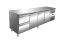 VIP Kühltisch mit 4 Türen und Aufkantung -2 bis +8°C 2230x700x860 mm