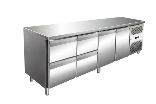 VIP Kühltisch mit 2x 2 Schubladen und 2 Türen -2 bis +8°C 2.230x700x860 mm