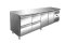 VIP Kühltisch mit 2x 2 Schubladen und 2 Türen -2 bis +8°C 2.230x700x860 mm
