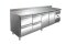 VIP Kühltisch mit 2x 2 Schubladen und 2 Türen und Aufkantung -2 bis +8°C 2.230x700x960 mm