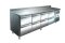 VIP Kühltisch mit 4x 2 Schubladen und Aufkantung -2 bis +8°C 2.230x700x960 mm