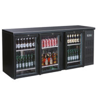 Flaschennkühltisch 355 Liter | Schwarz | 3...