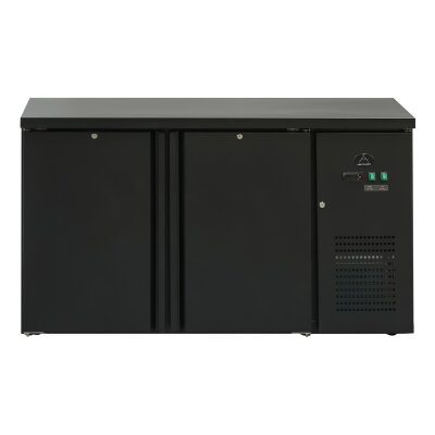 Flaschenkühltisch 280 Liter | Schwarz | 2 Türen | 1465 x 520 x 840 mm