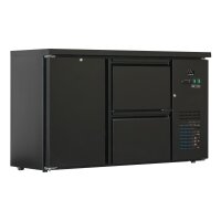 Flaschenkühltisch 280 Liter | Schwarz | 1 Tür +...