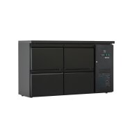 Flaschenkühltisch 280 Liter | Schwarz | 4 Schubladen...