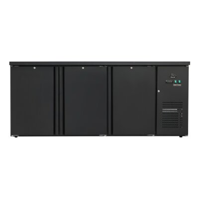 Flaschenkühltisch 425 Liter | Schwarz | 3 Türen | 2005 x 520 x 840 mm