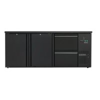 Flaschenkühltisch 425 Liter | Schwarz | 2 Türen...