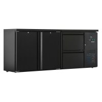 Flaschenkühltisch 425 Liter | Schwarz | 2 Türen...