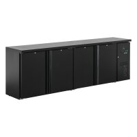 Flaschenkühltisch 600 Liter | Schwarz | 4 Türen...