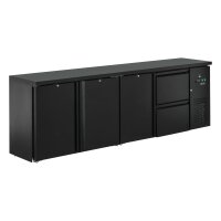 Flaschenkühltisch 600 Liter | Schwarz | 3 Türen...