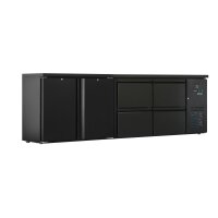Flaschenkühltisch 600 Liter | Schwarz | 2 Türen...