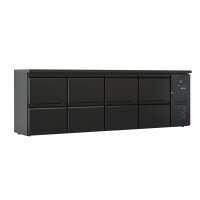 Flaschenkühltisch 600 Liter | Schwarz | 8 Schubladen...