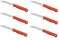 6 x Brötchenmesser Gemüsemesser Tomatenmesser Wellenschliff 8cm Klinge Griff orange