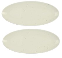 2 x Coupplatte Servierplatte Champagner 43x19cm COUNTRY LIFE Seltmann Weiden