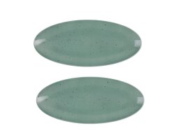 2 x Coupplatte Servierplatte Petrol 44x14cm COUNTRY LIFE Seltmann Weiden