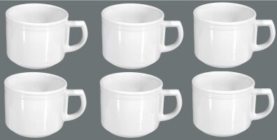 6 x Obertasse Kaffeetasse VITALIS Special Needs Porzellan...