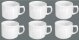 6 x Obertasse Kaffeetasse VITALIS Special Needs Porzellan Weiß 18cl Seltmann Weiden