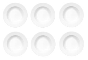 6 x Suppenteller Teller tief 23cm MERAN Porzellan...
