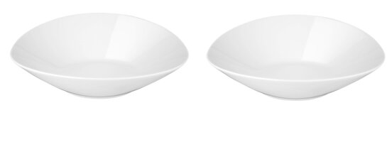 2 x Gourmetschale Tief 26cm MERAN Weiß Porzellan...