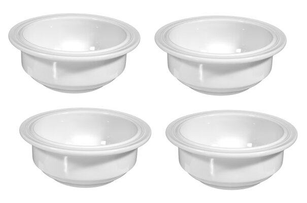 4 x Dessertschale 12cm VITALIS Special Needs Porzellan Weiß Seltmann Weiden