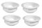4 x Dessertschale 12cm VITALIS Special Needs Porzellan Weiß Seltmann Weiden