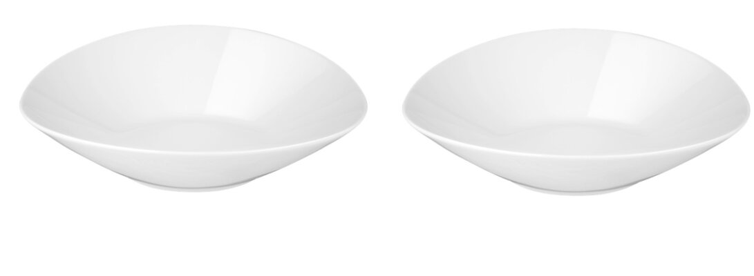 2 x Gourmetschale Tief 20cm MERAN Weiß Porzellan Seltmann Weiden