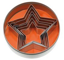 Ausstecher Ausstechformen STARS glatt 6-tlg. für...