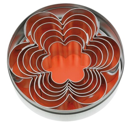 Ausstecher Ausstechformen ROSETTE 6-tlg. für Fondant-Marzipan-Teig-Kekse