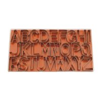 Ausstecher Ausstechformen ALPHABET Edelstahl 26-tlg....