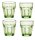 4 x Trinkglas Cocktailglas Whiskyglas ROCK BAR LOUGE 270ml Grün BORMIOLI ROCCO