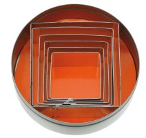 Ausstecher Ausstechformen QUADRAT glatt 6-tlg. für...