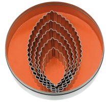 Ausstecher Ausstechformen OVAL gezackt 5-tlg. für...