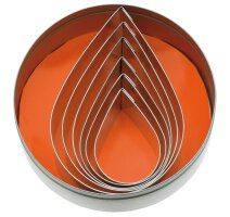 Ausstecher Ausstechformen BLATT glatt 6-tlg. für...